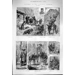 1880 ALBANIA FRONTIER MONTENEGRIN CAPTAIN CHASSEUR WAR  