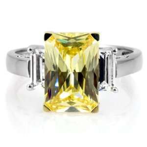  Montbeliard Canary Cocktail Ring   5 TCW Jewelry