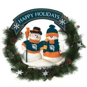  BSS   Florida Marlins MLB Snowman Christmas Wreath (20 