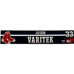  Jason Varitek Nameplate   Red Sox 2011 Game Used #33 