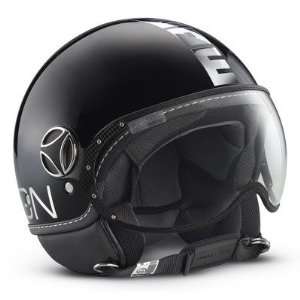  MOMO Design FGTR (Fighter) Motorcycle Helmet Black   Metal 