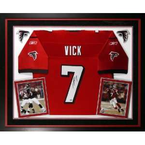 Michael Vick Atlanta Falcons Framed Autographed Black 