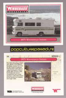 1975 WINNEBAGO INDIAN RV CAMPER 1994 TRADING CARD  