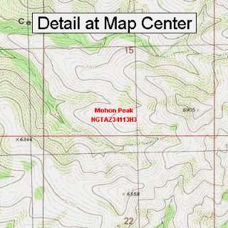  USGS Topographic Quadrangle Map   Mohon Peak, Arizona 
