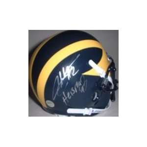  Signed Charles Woodson Mini Helmet   University of 