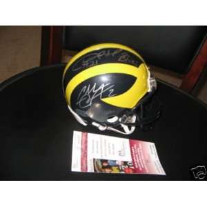 Charles Woodson Autographed Mini Helmet   michigan Jsa coa  