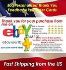 500  SELLER PROFESSIONAL LOOK 5 STAR DSR RATING THANK YOU CARDS 