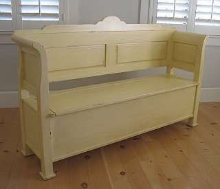 SOLID WOOD Hudson Cottage BENCH 30 Distressed Country Paints Old World 