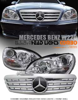Fit 00 02 Mercedes Benz W220 S Class (S430/S500/S600/S55 AMG) Halogen 