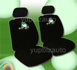 NEW 15PCS UNIVERSAL CAR SEAT COVERS MAT STEERING FROG  