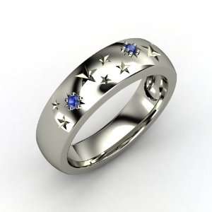  Written in the Stars Ring, Platinum Ring with Sapphire 