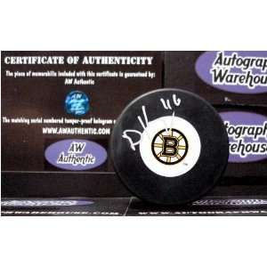  David Krejci autographed Hockey Puck (Boston Bruins) (7 to 