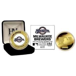  Highland Mint Milwaukee Brewers 24Kt Gold And Color Team 