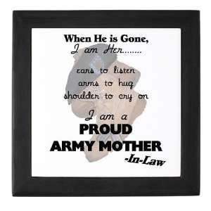  Proud Army Mom In Law Military Keepsake Box by  