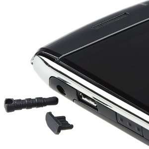   Universal 3.5mm & Micro USB Plug Cap, Black Cell Phones & Accessories