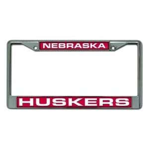  Nebraska Huskers Laser Cut Chrome License Plate Frame 