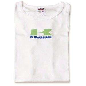  MetroRacing Womens Kawasaki T Shirt   Large/White 