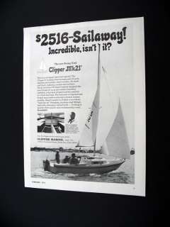 Clipper Marine Mk 21 Sailboat boat 1971 print Ad  