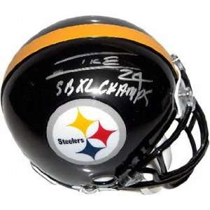 Ike Taylor Pittsburgh Steelers Autographed Riddell Mini Helmet with 