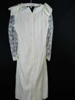 JESSICA McCLINTOCK 20s Inspired Bridal Wedding Dress Sz 6 Ivory Lace 