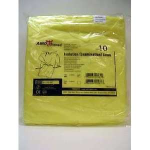  Medical Supplies Isolation Gown Yellow 10 each Health 