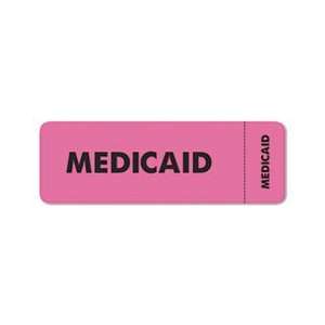  Medical Labels for Medicaid, 1 x 3, Fluorescent Pink, 250 