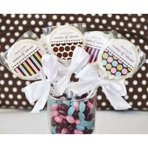  Something Sweet Dots and Stripes Personalized Lollipop 