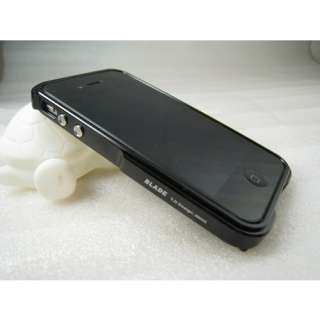 NEW Black Metal Blade Aluminum Bumper Case Cover IPhone 4 4S + Screen 