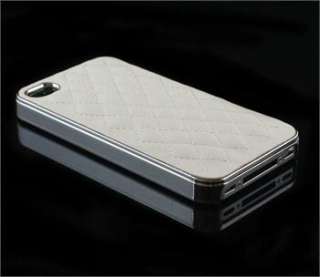   Leather Chrome Case Cover for All Apple iPhone 4S and CDMA iPhone 4