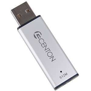  Centon Data Stick 512MB USB 2.0 Flash Drive (Silver/Black 