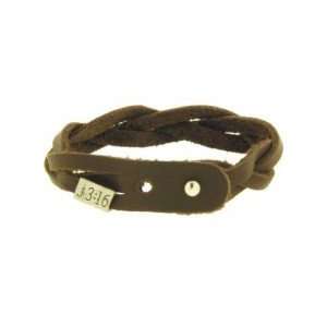    Bracelet Braided Leather John 316 Adj Brown 