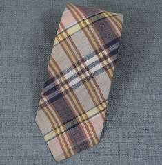 Unmarked vintage cotton madras tie  