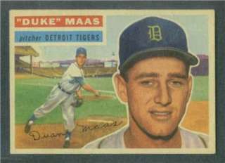 1956 Topps #57 Duke Maas (Tigers) (WB) Ex+  