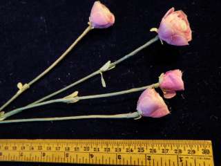 Vintage Millinery Flower 1 Real Silk Shaded Pink Lot of4 JA  