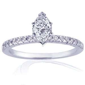 Ct Marquise Shaped Diamond Engagement Ring SI2 D GIA VERY GOOD WHITE 