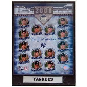2008 New York Yankees Team Photograph Nested on a 9x12 Plaque 