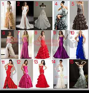   Colour size Evening dress wedding Dress Gown ball bridesmaid UK 6 30