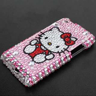 Hello kitty Bling Back full Cover Case for iPhone 4G 4S  