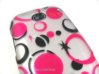 FOR MOTOROLA BRAVO MB520 AT&T PINK DOTS HARD COVER CASE  