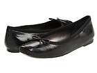 NINE WEST Loredana BLACK Flats Ballet Shoes Womens Leather Bow New NIB