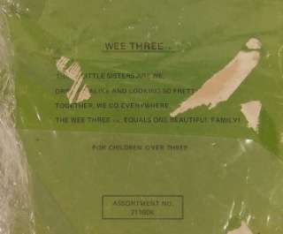 RARE Set of 3 Uneeda WEE THREE Dolls 1967 IN BOX  RARE  