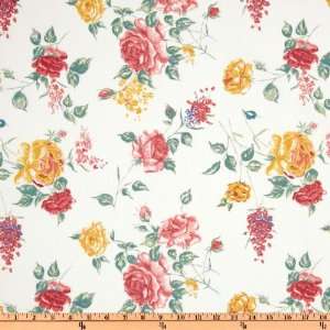  44 Wide Moda Floral Ivory Fabric By The Yard Arts 