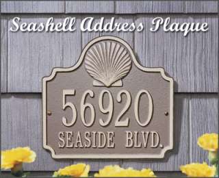 Our eye catching Conch Seashell Address Plaque will add interesting 