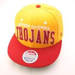 USC TROJANS NCAA SNAPBACK HAT CAP SUPERSTAR YELLOW/RED  