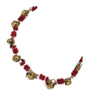  Madhubala Silver Red Ankle Chain Jewelry