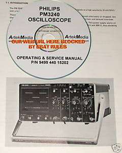 Philips PM3240 OSCILOSCOPE OPERATING & SERVICE MANUAL  
