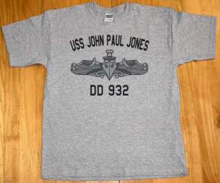 US USN Navy USS John Paul Jones DD 932 T Shirt  