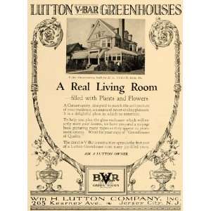  1926 Ad Lutton V Bar Greenhouses Wm H Lutton Company 