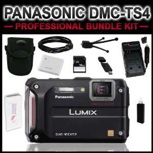 Panasonic Lumix DMC TS4 12.1 MP Digital Camera 16GB Professional Kit 