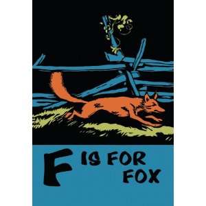  F is for Fox 20x30 Canvas